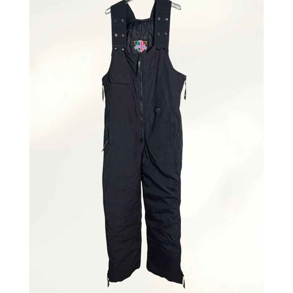 ColdWave Black Insulated Bib Snow Pants Size L Snowmobile Ski Overalls